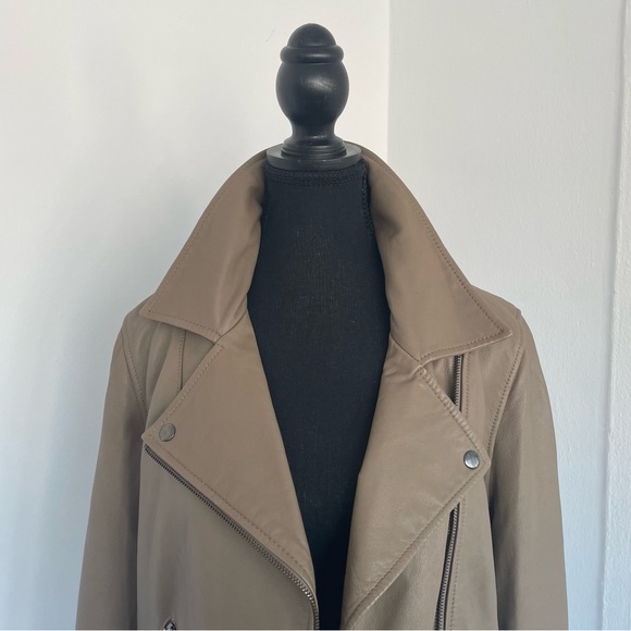 ESPRIT Faux Leather Moto Jacket - Warm Gray/Taupe/Tan - Picture 8 of 12